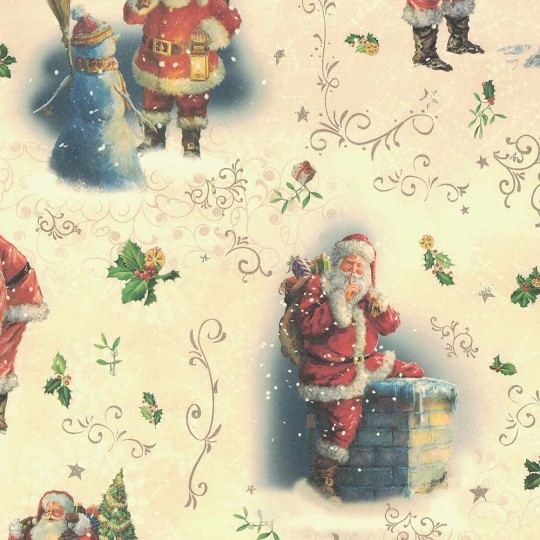 Old Fashioned Santa Christmas Paper ~ Kartos Italy